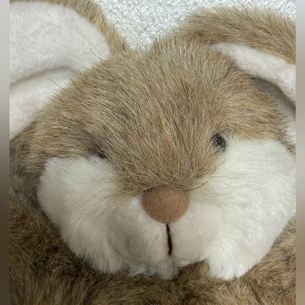 Vintage 1987 Heartline Bunny Rabbit Plush Soft Toy Beige Animal Staffed 14”Korea
